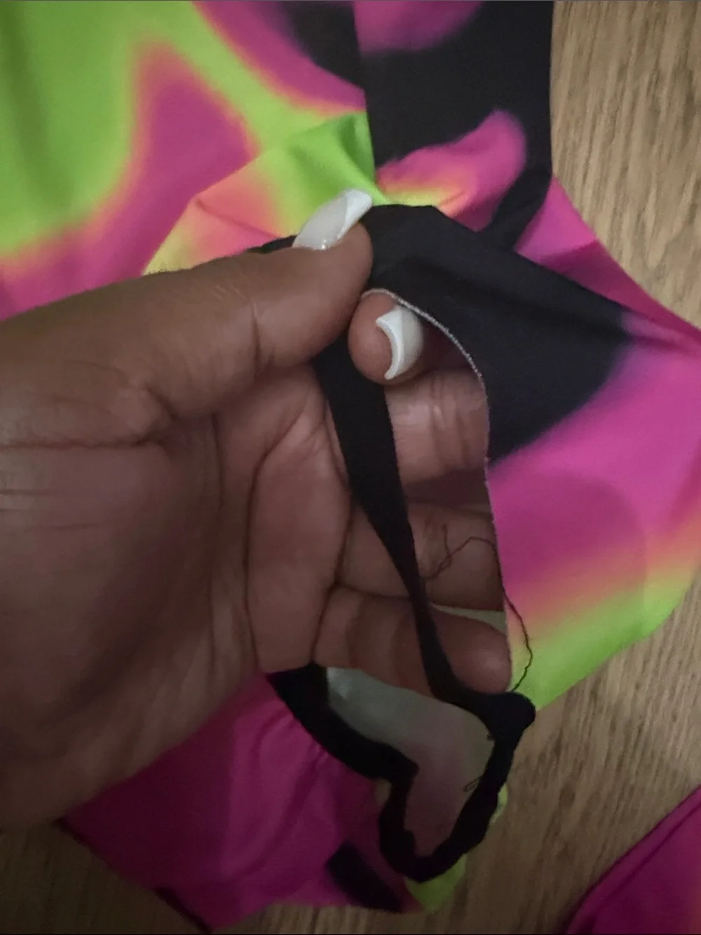 High-Waist Neon Colorblock Capris - Pink & Lime